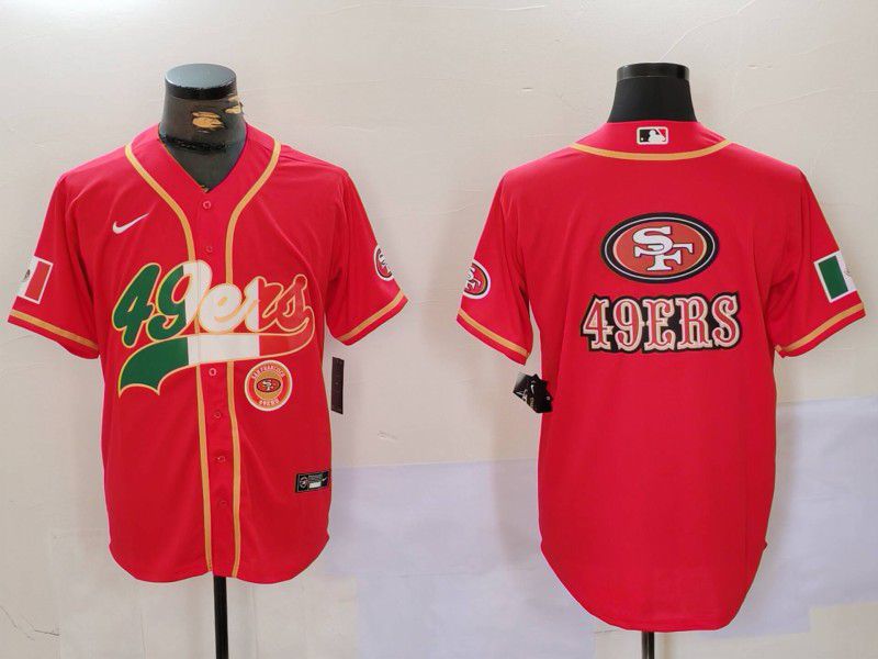Men San Francisco 49ers Blank Red Second generation Mexican Joint Name 2024 Nike Limited NFL Jersey style 8